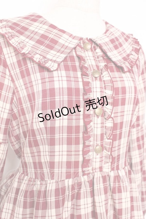 画像3: axes femme POETIQUE / ティアードフリルセーラーワンピース M 赤 Y-25-12-05-125-AX-OP-SZ-ZS (3)