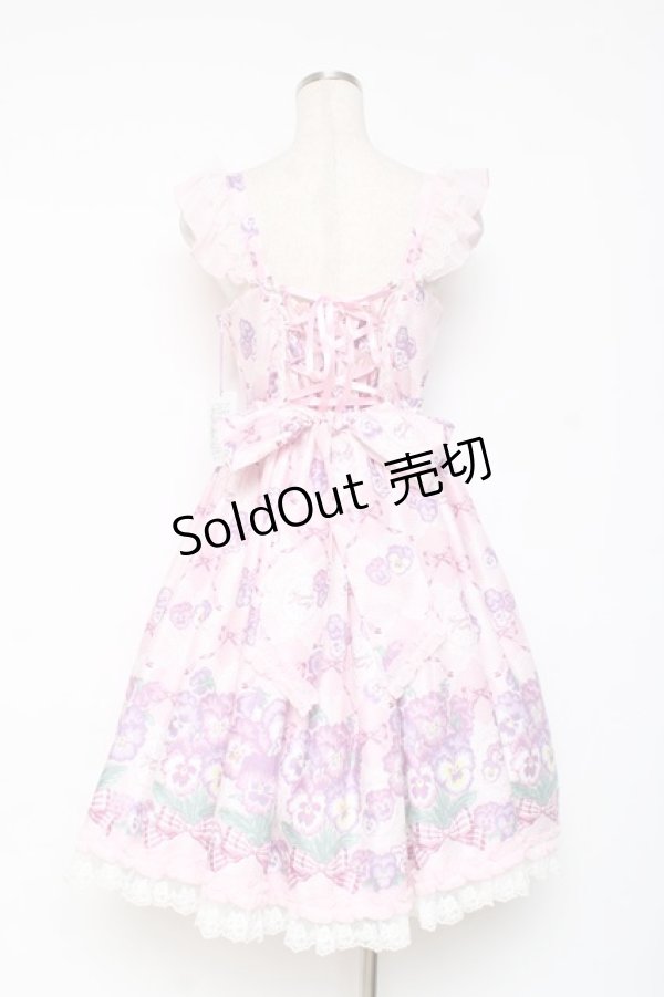 画像2: Angelic Pretty / Lacy Pansyジャンパースカート  ピンク Y-25-12-05-127-AP-OP-SZ-ZY (2)
