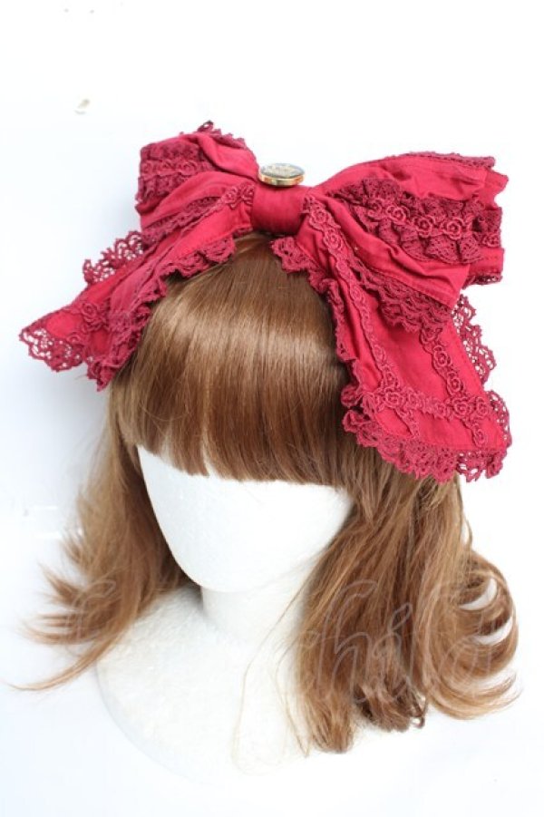 画像1: ALICE and the PIRATES / コロネットリボンカチューシャ  エンジ Y-25-12-05-023-PA-AC-SZ-ZY (1)