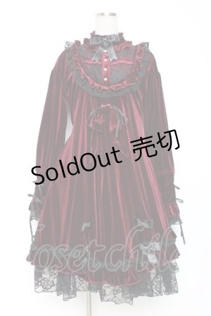 画像: tale-bringer / ベロアワンピース  ワイン Y-25-12-05-138-LO-OP-SZ-ZY
