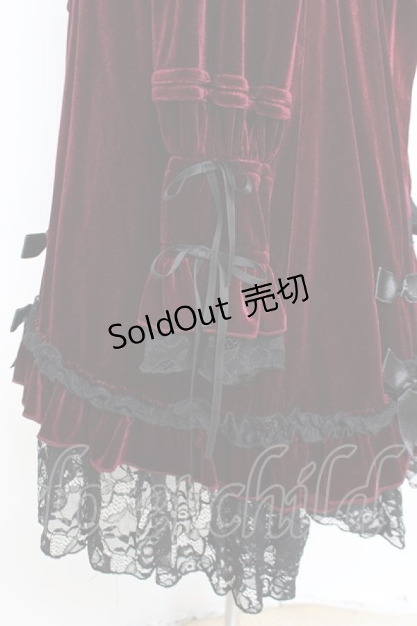 画像3: tale-bringer / ベロアワンピース  ワイン Y-25-12-05-138-LO-OP-SZ-ZY (3)