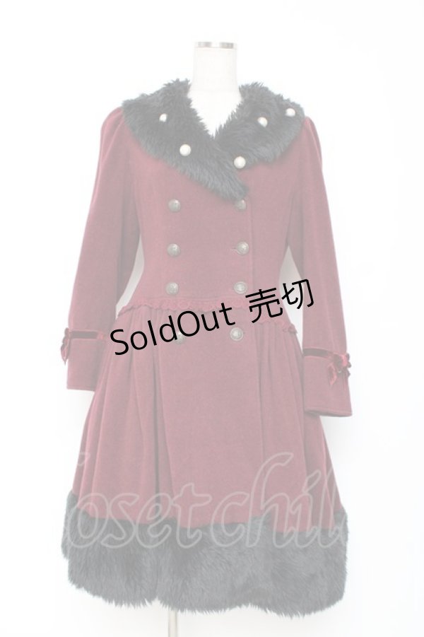 画像1: ALICE and the PIRATES / レディーパールファーコート  ワイン Y-25-12-05-139-PA-CO-SZ-ZY (1)