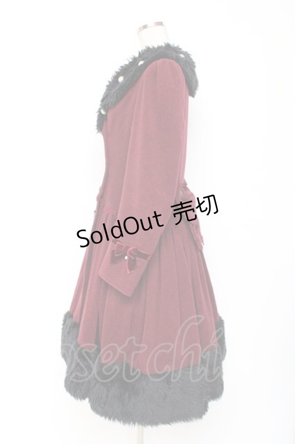 画像2: ALICE and the PIRATES / レディーパールファーコート  ワイン Y-25-12-05-139-PA-CO-SZ-ZY (2)