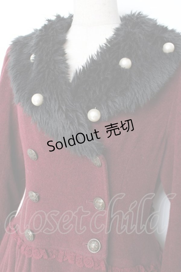 画像4: ALICE and the PIRATES / レディーパールファーコート  ワイン Y-25-12-05-139-PA-CO-SZ-ZY (4)