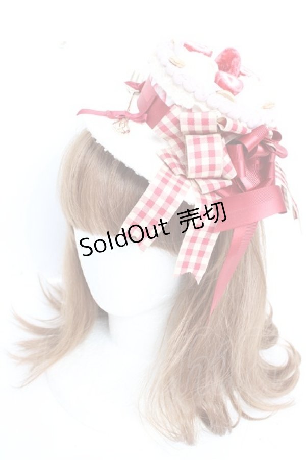 画像1: Hoshibako Works / ホイップクリームホールケーキ カクテルハット   Y-25-12-05-025-LO-AC-SZ-ZY (1)