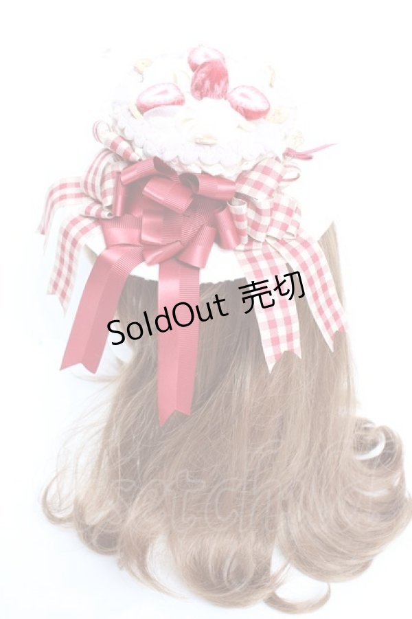 画像2: Hoshibako Works / ホイップクリームホールケーキ カクテルハット   Y-25-12-05-025-LO-AC-SZ-ZY (2)