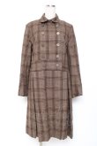 画像1: The Gabriel Chelsea / プリーツチェック柄コート  ブラウン Y-25-12-05-143-LO-CO-SZ-ZY (1)