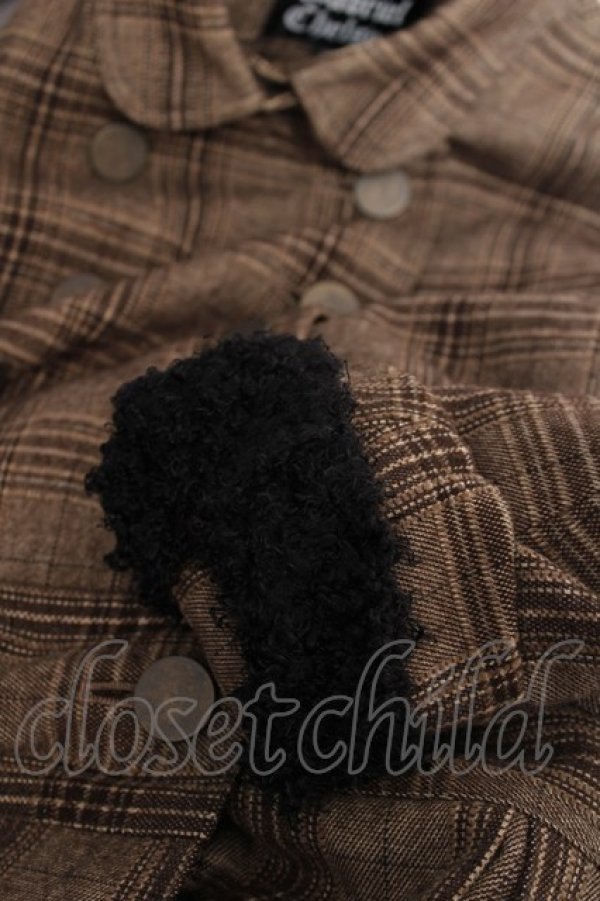 画像5: The Gabriel Chelsea / プリーツチェック柄コート  ブラウン Y-25-12-05-143-LO-CO-SZ-ZY (5)