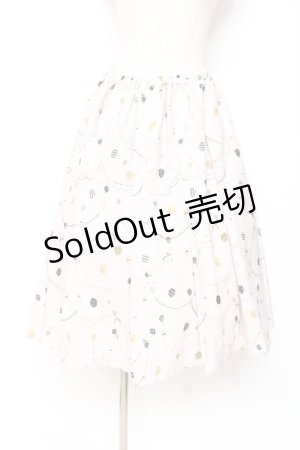 画像: Franche Lippee / 風船柄タックスカート M ベージュ Y-25-12-05-149-LO-SK-SZ-ZY