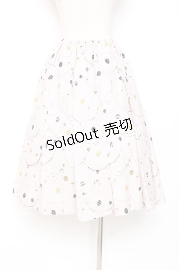 画像2: Franche Lippee / 風船柄タックスカート M ベージュ Y-25-12-05-149-LO-SK-SZ-ZY (2)
