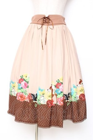 画像: axes femme POETIQUE / ディズニー バンビ/スカート M ブラウン Y-25-12-05-150-AX-SK-SZ-ZY