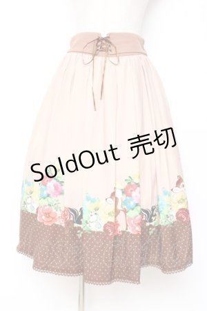 画像: axes femme POETIQUE / ディズニー バンビ/スカート M ブラウン Y-25-12-05-150-AX-SK-SZ-ZI