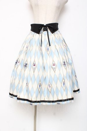 画像: axes femme kawaii / ダイヤ柄襟付きスカート M サックス Y-25-12-05-153-AX-SK-SZ-ZY