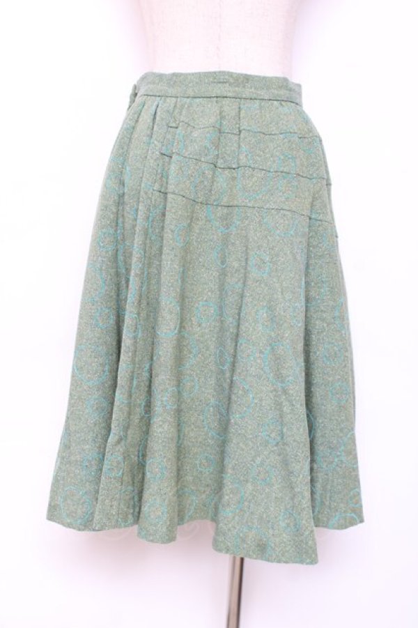 画像2: Jane Marple / ミドル丈スカート  グリーン Y-25-12-05-157-JM-PA-SZ-ZY (2)
