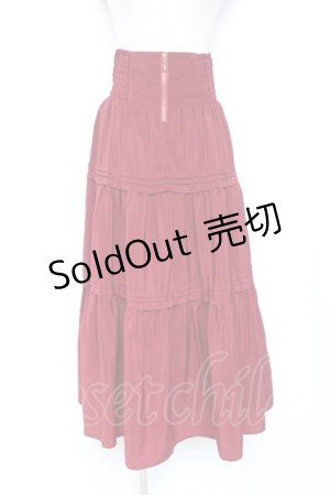 画像: axes femme POETIQUE / ハイウエストティアードスカート  赤 Y-25-12-05-158-AX-SK-SZ-ZI