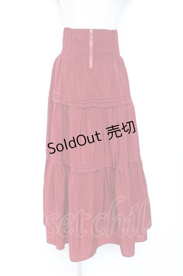 画像1: axes femme POETIQUE / ハイウエストティアードスカート  赤 Y-25-12-05-158-AX-SK-SZ-ZI (1)