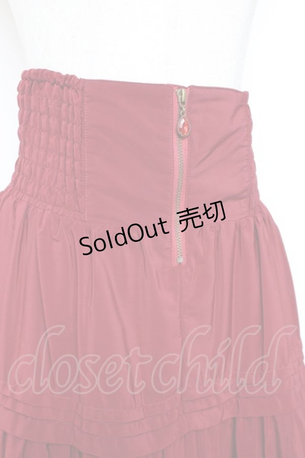 画像3: axes femme POETIQUE / ハイウエストティアードスカート  赤 Y-25-12-05-158-AX-SK-SZ-ZI (3)