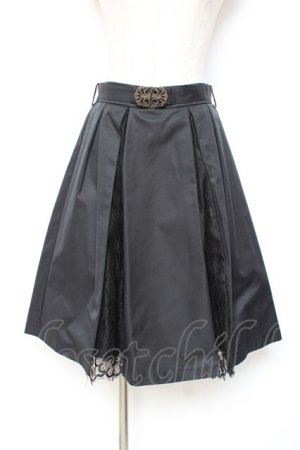 画像: axes femme / ベルト付きレース切替スカート M 黒 Y-25-12-05-159-AX-SK-SZ-ZI