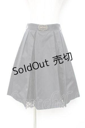 画像: axes femme / ベルト付きレース切替スカート M 黒 Y-25-12-05-159-AX-SK-SZ-ZI