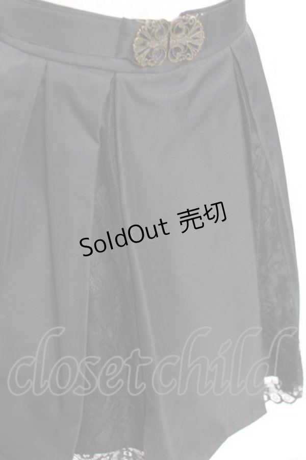 画像3: axes femme / ベルト付きレース切替スカート M 黒 Y-25-12-05-159-AX-SK-SZ-ZI (3)