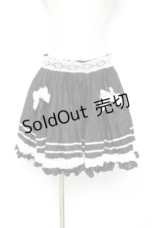 画像: ALICE and the PIRATES / アリスのローンフリルエプロン  黒 Y-25-12-05-160-PA-SK-SZ-ZY