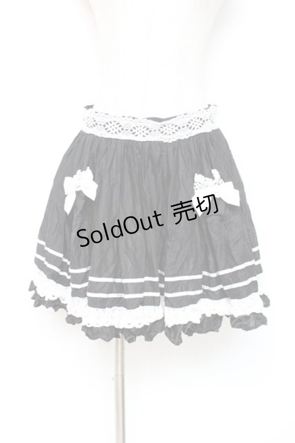 画像1: ALICE and the PIRATES / アリスのローンフリルエプロン  黒 Y-25-12-05-160-PA-SK-SZ-ZY (1)