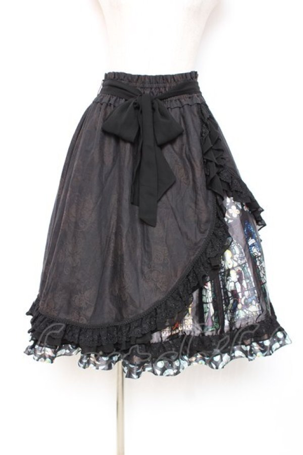 画像1: Lumiebre / カテドラルローズスカート  黒 Y-25-12-05-161-LO-CO-SZ-ZY (1)