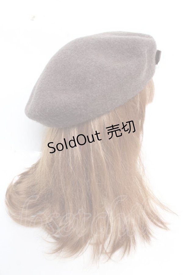 画像4: m petit by misako / AMミニリボンバスクベレー  ブラウン Y-25-12-05-027-LO-AC-SZ-ZY (4)