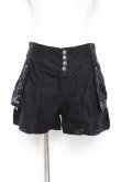 画像1: Ozz oneste / 百合刺繍ショートパンツ  黒×紫 Y-25-12-05-167-OO-PA-SZ-ZY (1)