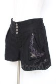画像2: Ozz oneste / 百合刺繍ショートパンツ  黒×紫 Y-25-12-05-167-OO-PA-SZ-ZY (2)