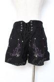 画像3: Ozz oneste / 百合刺繍ショートパンツ  黒×紫 Y-25-12-05-167-OO-PA-SZ-ZY (3)
