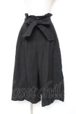 画像1: Franche Lippee / リボン付き麻ガウチョパンツ M 黒 Y-25-12-05-168-LO-PA-SZ-ZY (1)