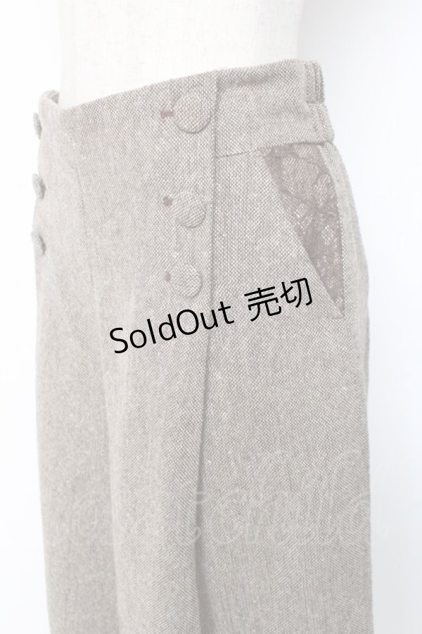 画像2: axes femme / ツイードワイドパンツ  ブラウン Y-25-12-05-169-AX-PA-SZ-ZI (2)