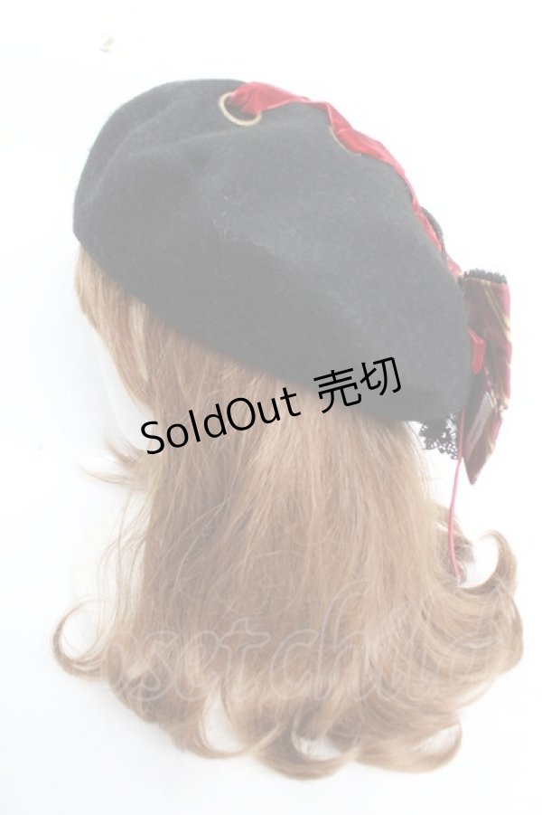画像3: ATELIER PIERROT / ハリー・ポッターリボンブローチ付きレースアップベレー帽  グリフィンドール Y-25-12-05-032-EL-ZA-SZ-ZY (3)