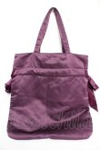 画像2: Maison de FLEUR / ダブルリボントートバッグ  パープル Y-25-12-05-037-LO-BG-SZ-ZY (2)
