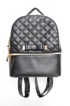 画像: m petit by misako / キルティングリュック  黒 Y-25-12-05-039-LO-BG-SZ-ZY