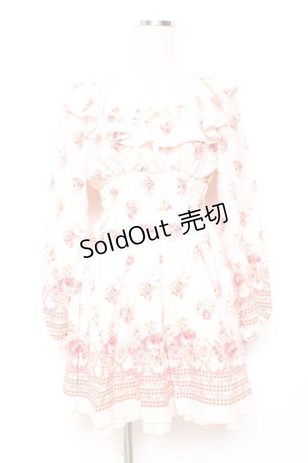 画像1: LIZ LISA / 花柄チェックワンピース 0 ピンク Y-25-12-08-022-LO-OP-SZ-ZS (1)