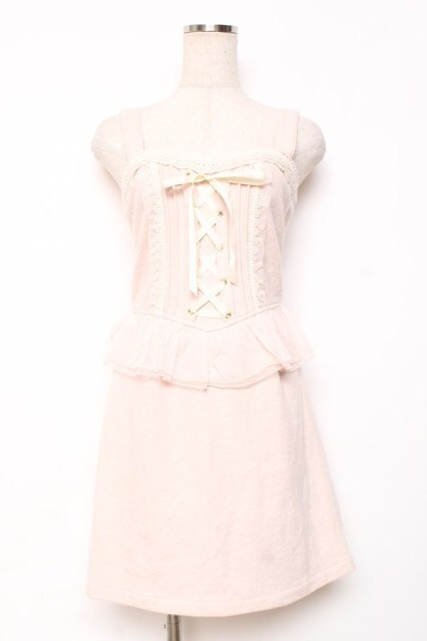 画像1: LIZ LISA / 配色ジャンスカ 0 ピンク Y-25-12-08-024-LO-OP-SZ-ZY (1)