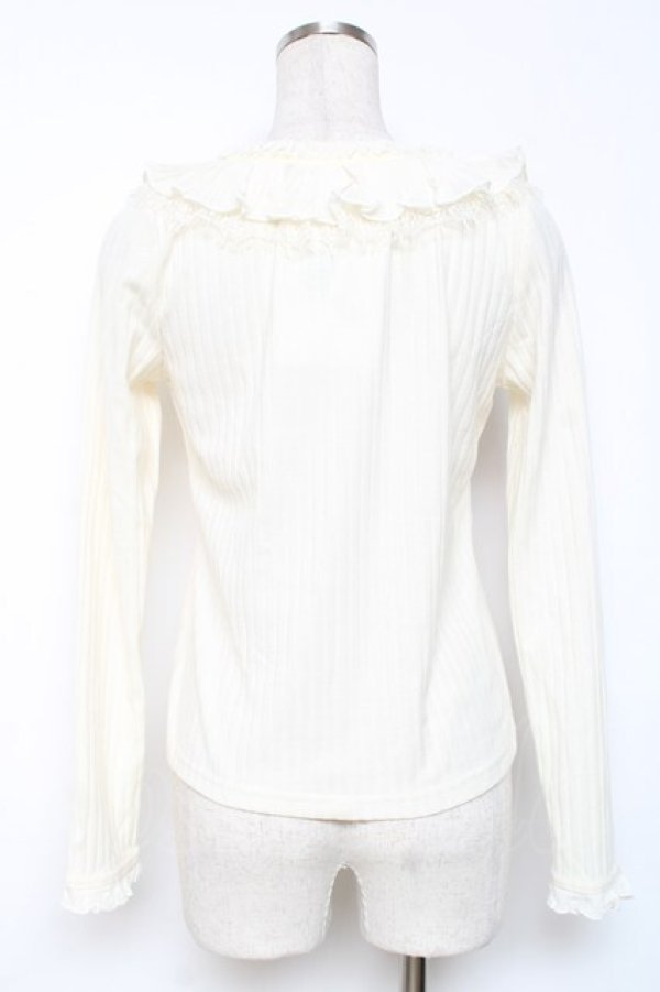 画像2: LIZ LISA / レース使いテレコトップス 0 生成り Y-25-12-08-025-LO-TO-SZ-ZY (2)