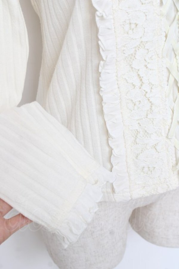 画像4: LIZ LISA / レース使いテレコトップス 0 生成り Y-25-12-08-025-LO-TO-SZ-ZY (4)