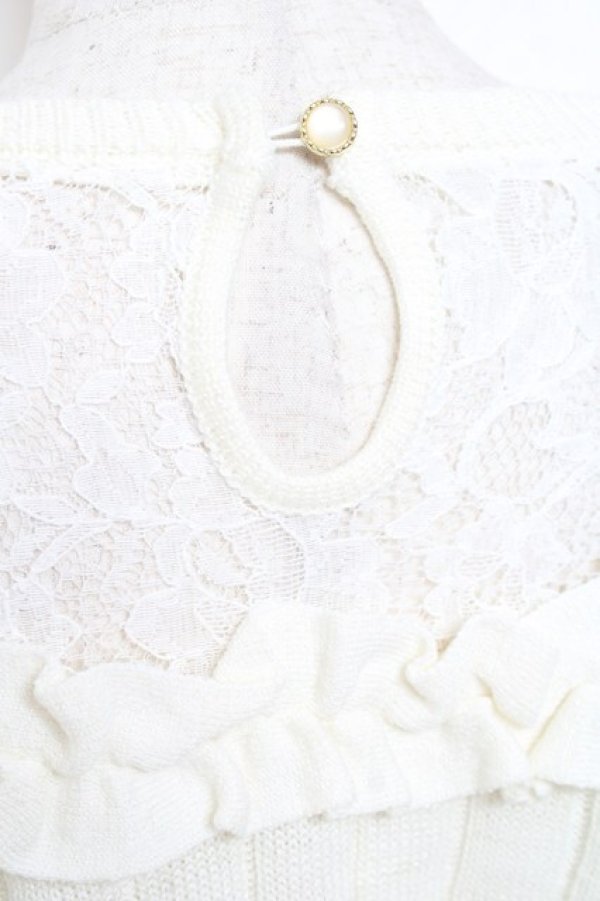 画像4: LIZ LISA / フラワー刺繍フリルニットトップス 0 アイボリー Y-25-12-08-027-LO-TO-SZ-ZY (4)