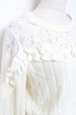画像5: LIZ LISA / フラワー刺繍フリルニットトップス 0 アイボリー Y-25-12-08-027-LO-TO-SZ-ZY (5)