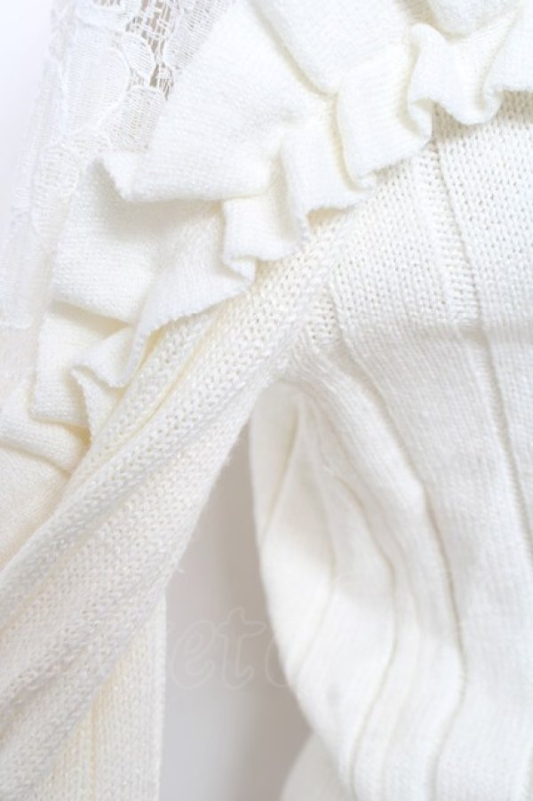 画像6: LIZ LISA / フラワー刺繍フリルニットトップス 0 アイボリー Y-25-12-08-027-LO-TO-SZ-ZY (6)