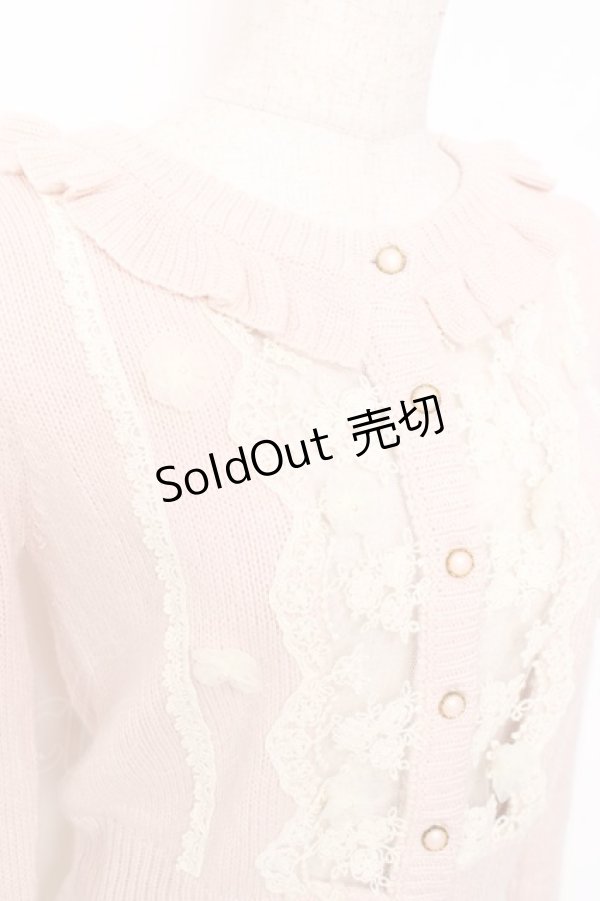 画像4: LIZ LISA / レース×フラワーモチーフニットカーディガン 0 ピンク Y-25-12-08-028-LO-TO-SZ-ZY (4)