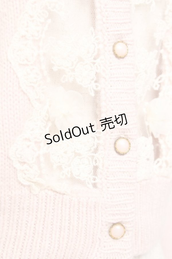 画像5: LIZ LISA / レース×フラワーモチーフニットカーディガン 0 ピンク Y-25-12-08-028-LO-TO-SZ-ZY (5)