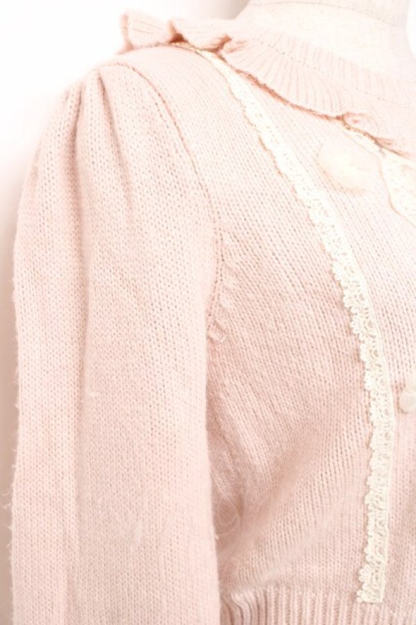 画像6: LIZ LISA / レース×フラワーモチーフニットカーディガン 0 ピンク Y-25-12-08-028-LO-TO-SZ-ZY (6)