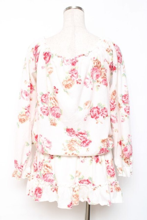 画像3: LIZ LISA / バラ起毛オフショルミニワンピ 0 オフ白 Y-25-12-08-029-LO-OP-SZ-ZY (3)