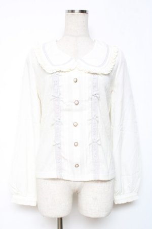 画像: LIZ LISA / リボンブラウス 0 アイボリー Y-25-12-08-031-LO-TO-SZ-ZY