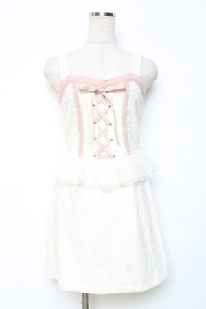 画像: LIZ LISA / 配色ジャンスカ 0 オフ白 Y-25-12-08-032-LO-OP-SZ-ZY