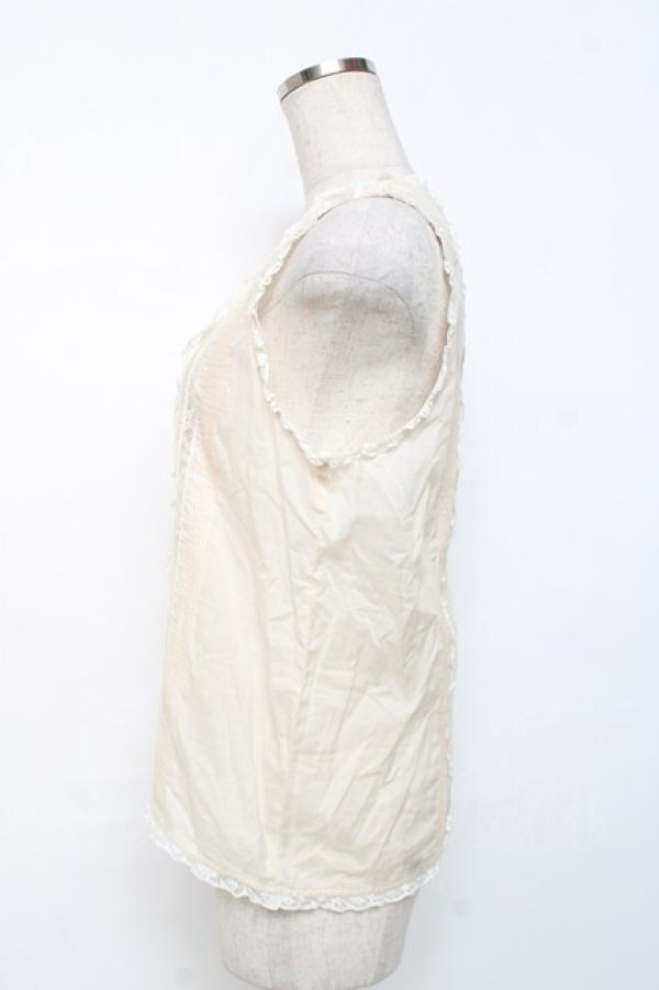 画像3: INGEBORG / ピンタックノースリブラウス  キナリ Y-25-12-08-005-LO-BL-SZ-ZY (3)